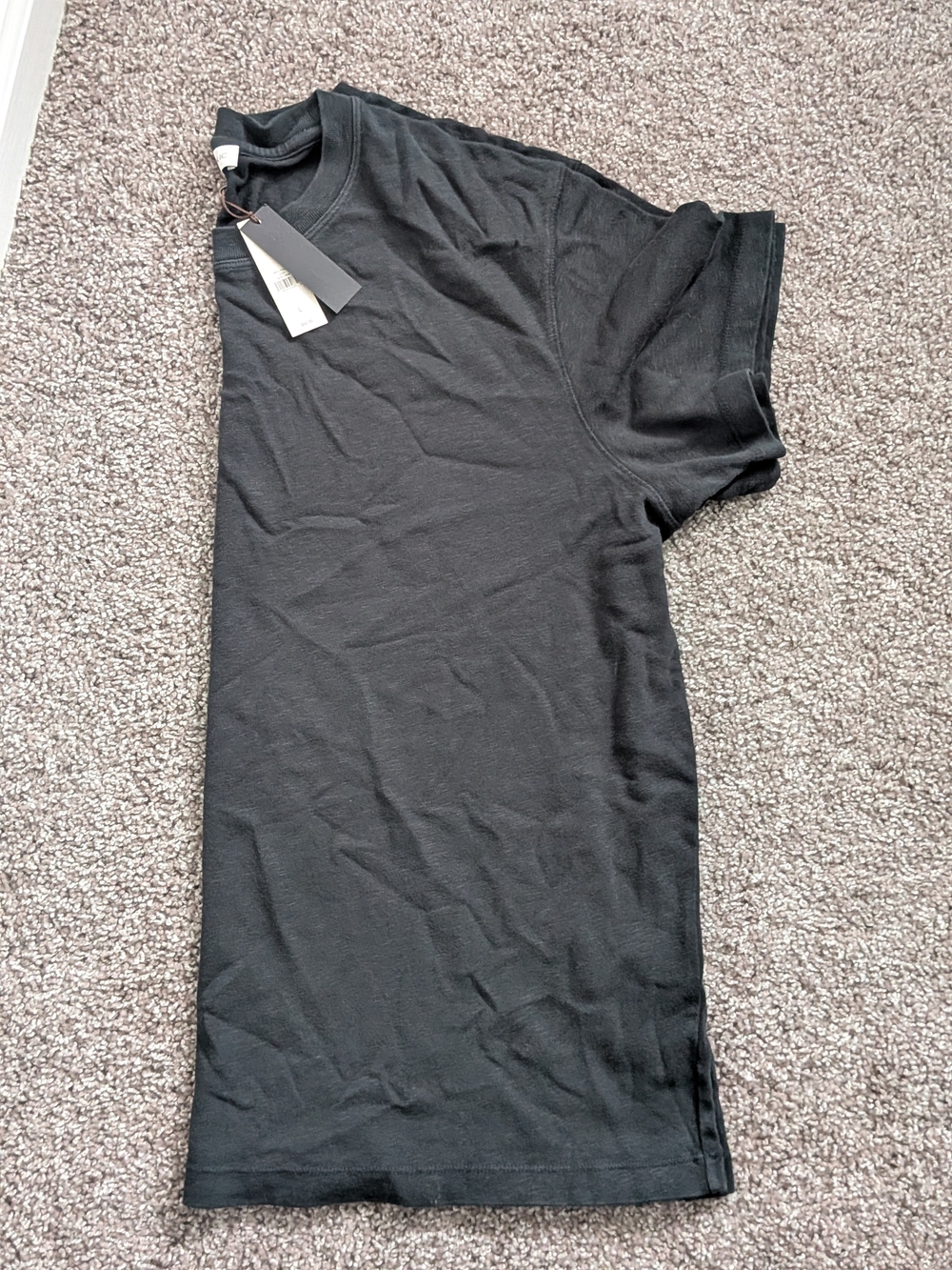 Men's Black Crew Neck Short Sleeve Shirt